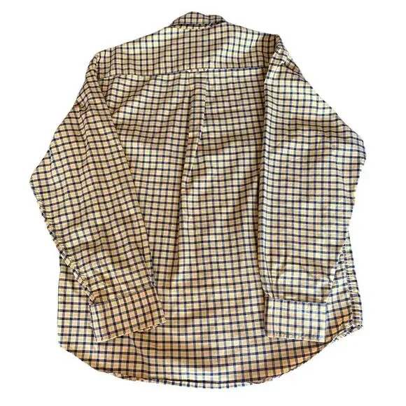 Nautica Men's Yellow & Black Plaid Long Sleeve Button Shirt Size Medium - Picture 6 of 6